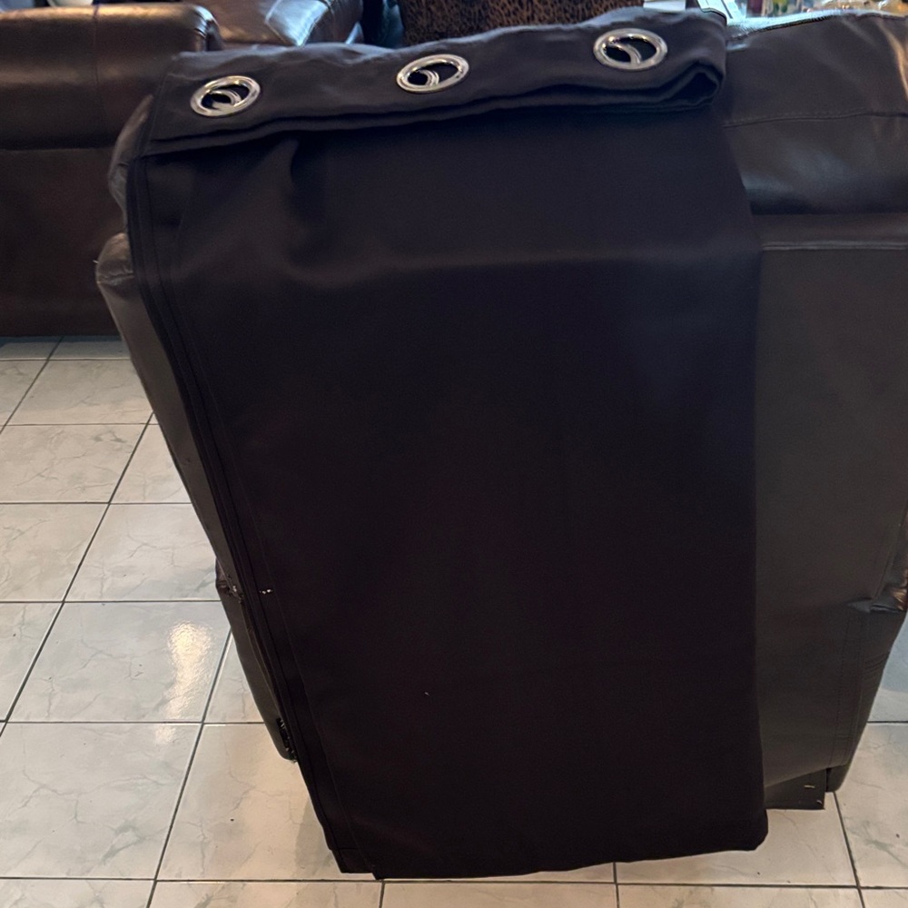 Black Grommet Curtain Panel